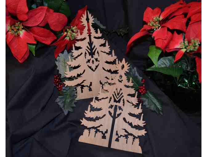 Hand-Crafted Wooden Christmas Tree