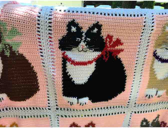 Cat Afghan . . . a Hand-Crocheted Cat Lover's Delight