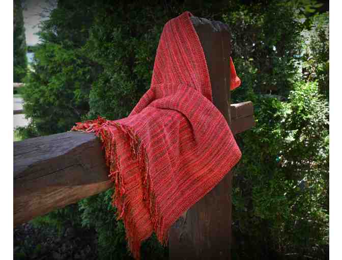 Everything Red . . . a handwoven scarf