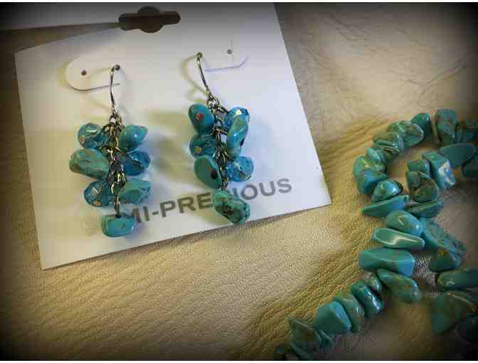 BoHo Tourquoise Necklace and Earrings - Photo 2