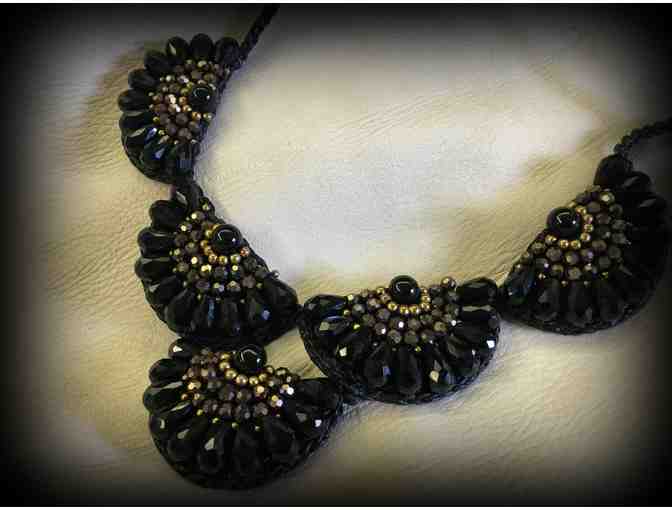 Midnight Black Beaded Necklace - Photo 2