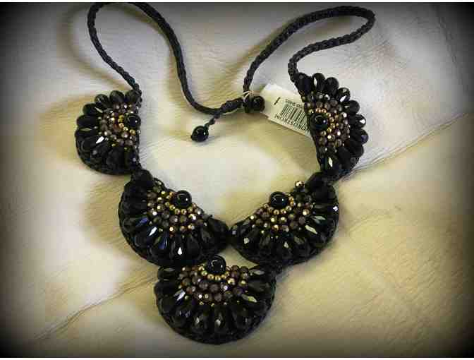 Midnight Black Beaded Necklace - Photo 1