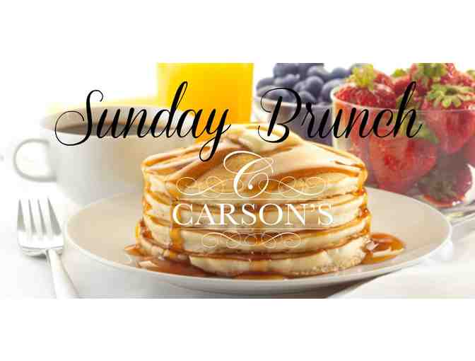Sunday Brunch . . . at Carson's