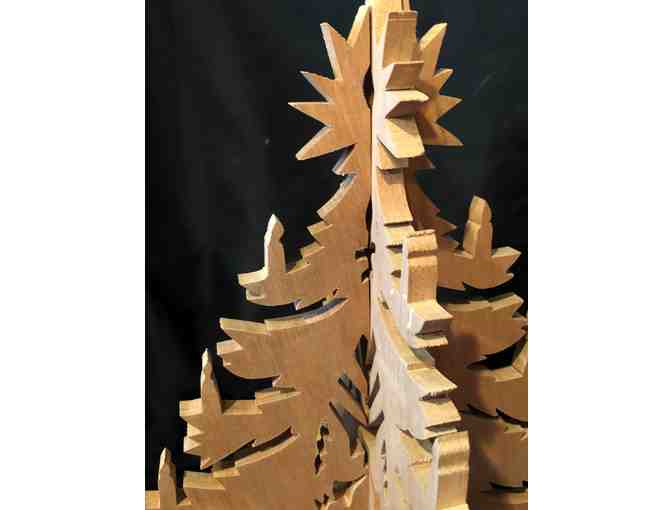Hand-Crafted Wooden Christmas Tree