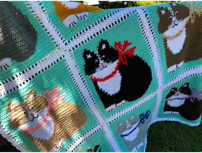 Cat Afghan . . . a Hand-Crocheted Cat Lover's Delight