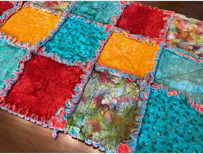 Rag Quilt Table Runner . . . handcrafted