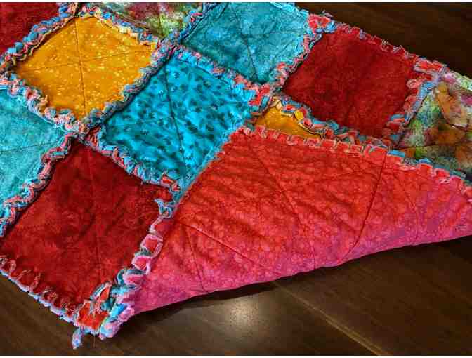 Rag Quilt Table Runner . . . handcrafted