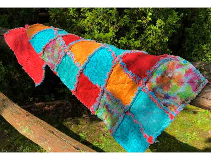 Rag Quilt Table Runner . . . handcrafted