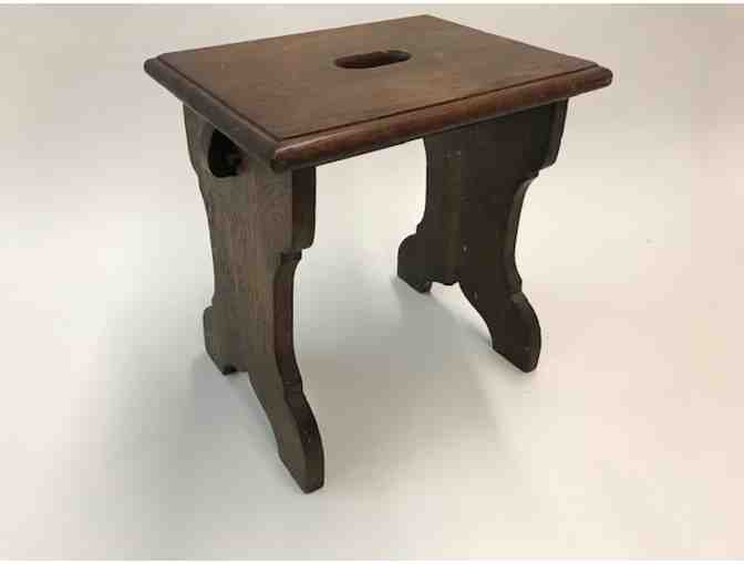 Antique Oak Arts and Crafts Low Stool