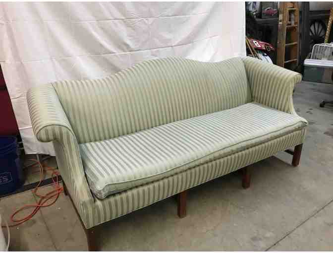 Green Striped Couch