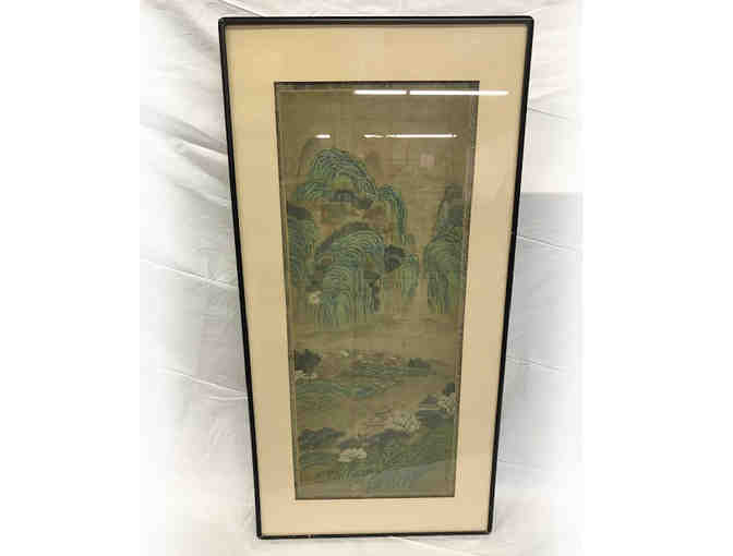 Chinese panel painting on silk