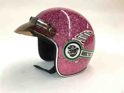 New Metallic Pink Arctic Cat Snowmobile Helmet