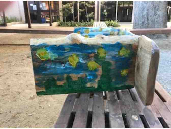ETCC - California Bay Laurel Hand Crafted, Children Decorated Bench
