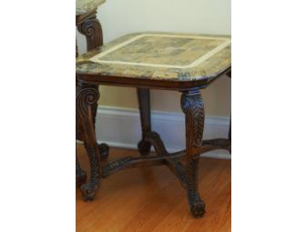 Marble top tables set