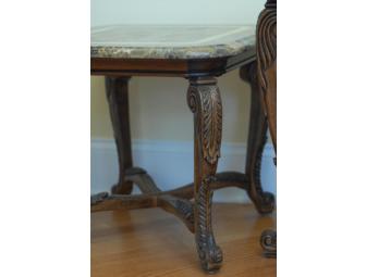Marble top tables set