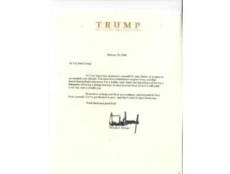 Original watercolor painting done by Mr. Donald Trump and Autographed Photos