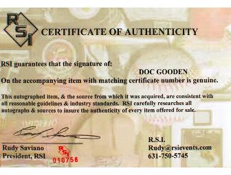 DOC GOODEN SIGNED 8 X 10