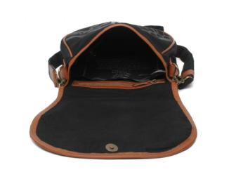 'Make Love Not Trash' Crossbody Saddle Bag (Midnight)