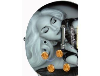 Madonna Autographed Signed Amazing Sexy Airbrushed Guitar PSA