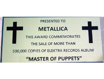 Metallica Gold Record Award non-RIAA ??A???A???A?Master Of The Puppets??A???A???A? cd