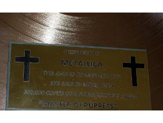 Metallica Gold Record Award non-RIAA ??A???A???A?Master Of The Puppets??A???A???A? cd