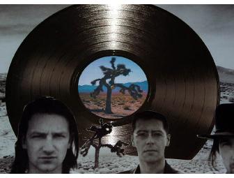U2 Bono plus Joshua Tree Gold Record Display non-Riaa LP cd