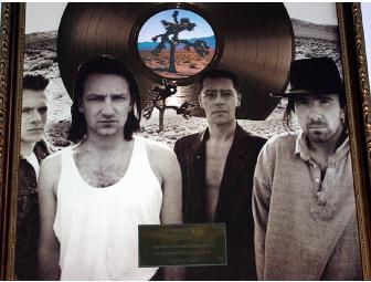 U2 Bono plus Joshua Tree Gold Record Display non-Riaa LP cd