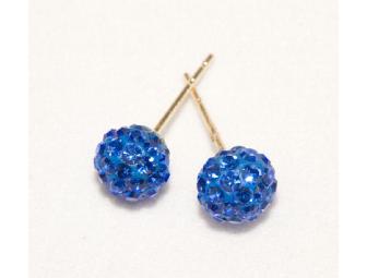 Earrings in Blue Crystal and Silver