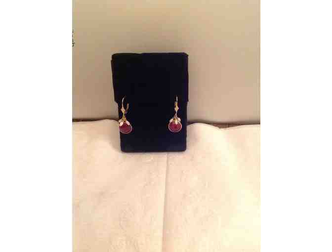 Ruby & Pearl Earrings