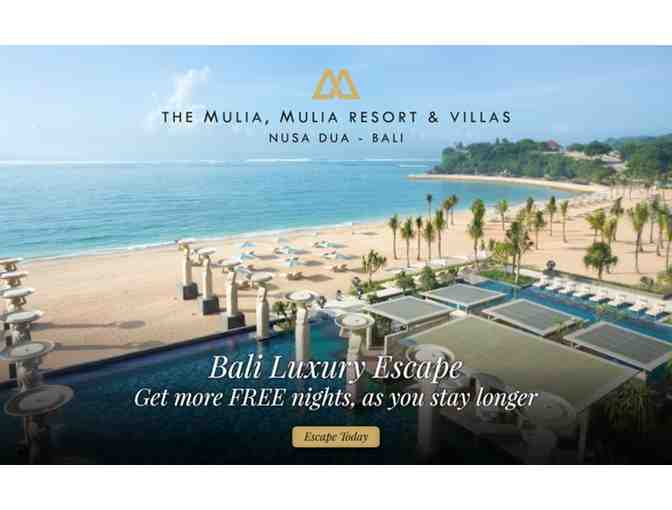 Four (4) Nights stay at Mulia Resort, BALI, Indonesia!