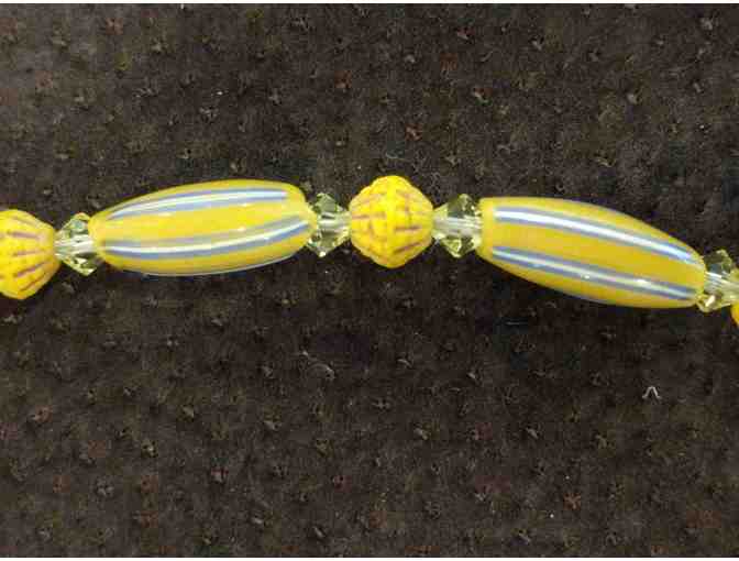 Necklace of Antique Yellow Beads