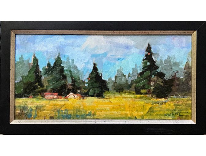 Art - "Valley Farm" oil painting by Karen White - Photo 1