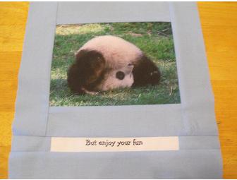 YOU CAN LEARN A LOT FROM A LITTLE BEAR - PHOTO QUILT OF TAI SHAN