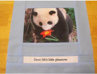 YOU CAN LEARN A LOT FROM A LITTLE BEAR - PHOTO QUILT OF TAI SHAN