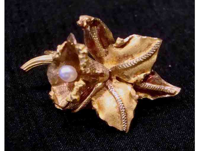 Vintage 18k Gold Pins & Earrings Set