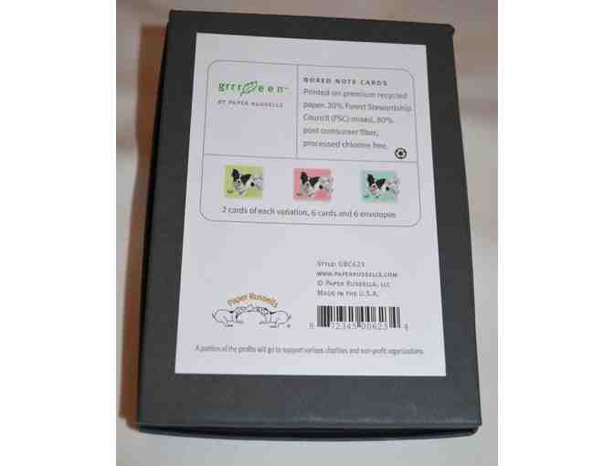 Papillon Boxed Note Cards--Black & White Papillon