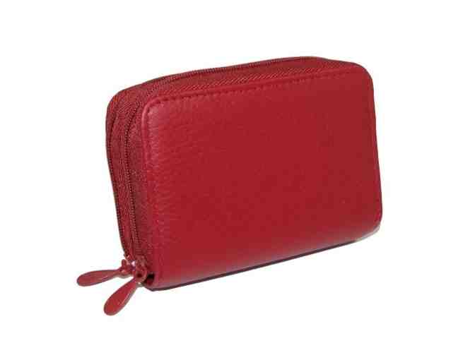 Red Buxton 'Wizard' Leather Wallet -- New