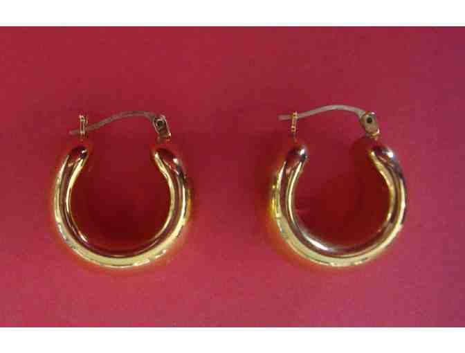 Vintage Gold-Tone Hoop Earrings