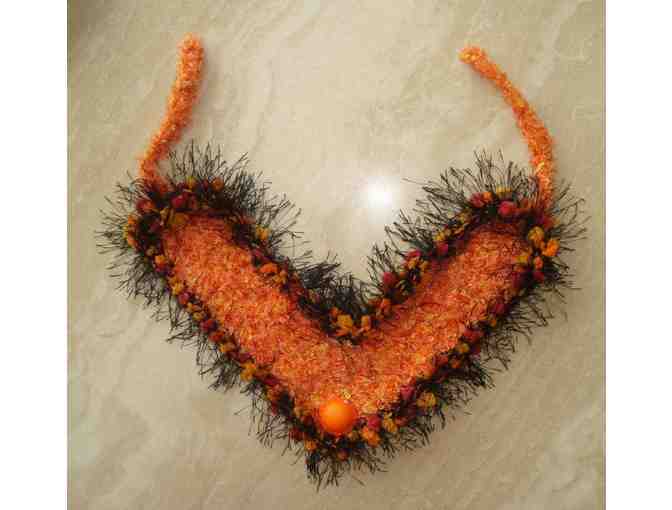 Orange Pappy Collar -- Hand Crocheted