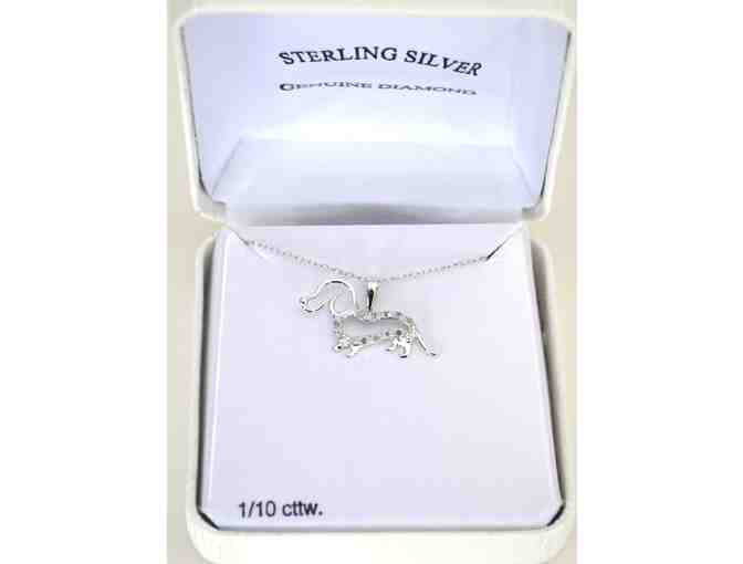 Sterling Silver Dachshund Pendant Necklace