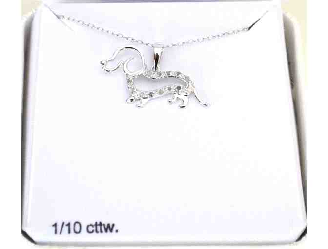 Sterling Silver Dachshund Pendant Necklace