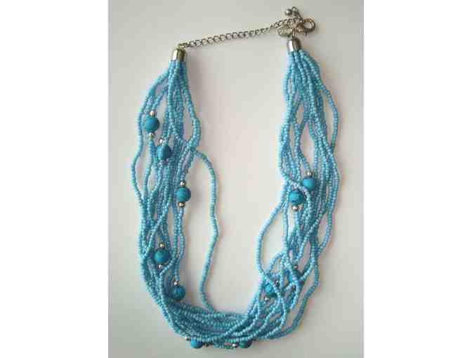 Multi-Strand Turquoise Beaded Necklace