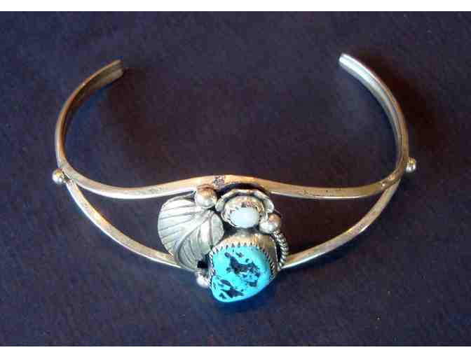 Sterling Silver &Turquoise Bracelet -- Vintage Navajo