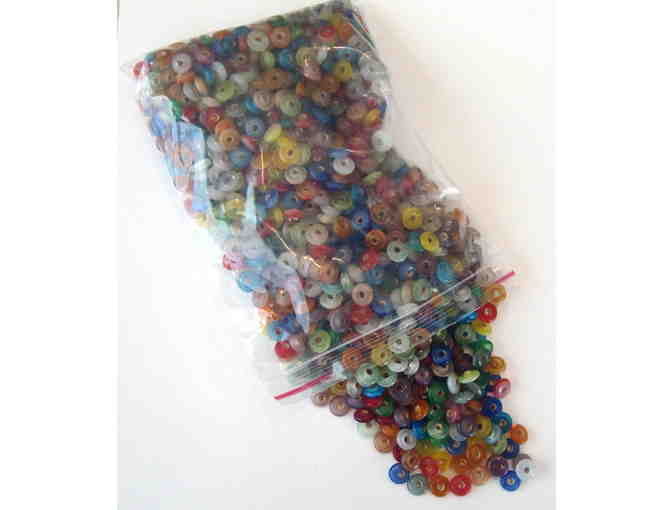 Colorful Glass Beads -- 1 lb. 2 oz. -- New