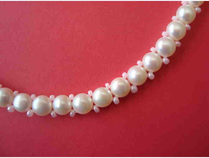 Cultured Fresh Water Pearl Necklace & Earring Set -- Vintage in Mint Condition