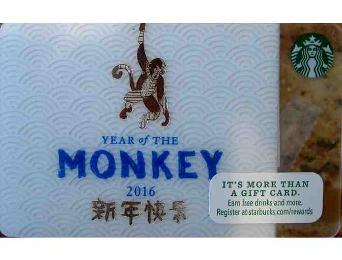 $25 Starbucks "Year of the Monkey" Gift Card - Photo 1