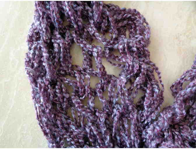 Handmade Arm-Crocheted Double-Wrap Infinity Scarf -- New