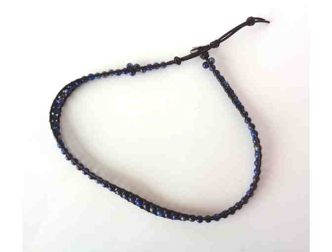 Lapis Lazuli & Leather Choker -- Pre-owned