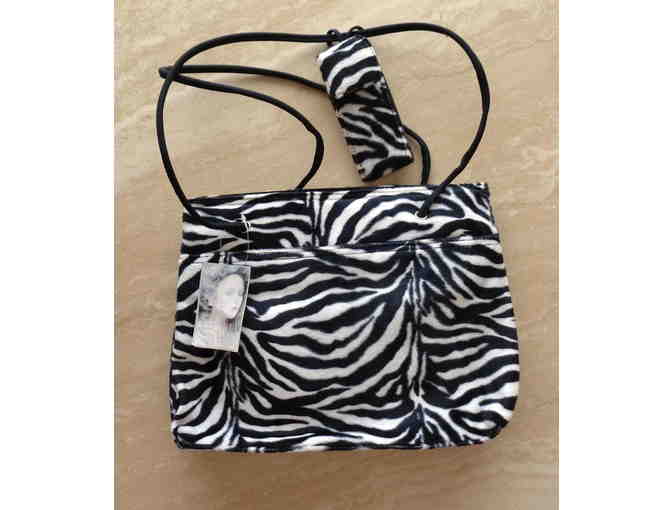 Zebra Design Tote-Style Handbag -- New