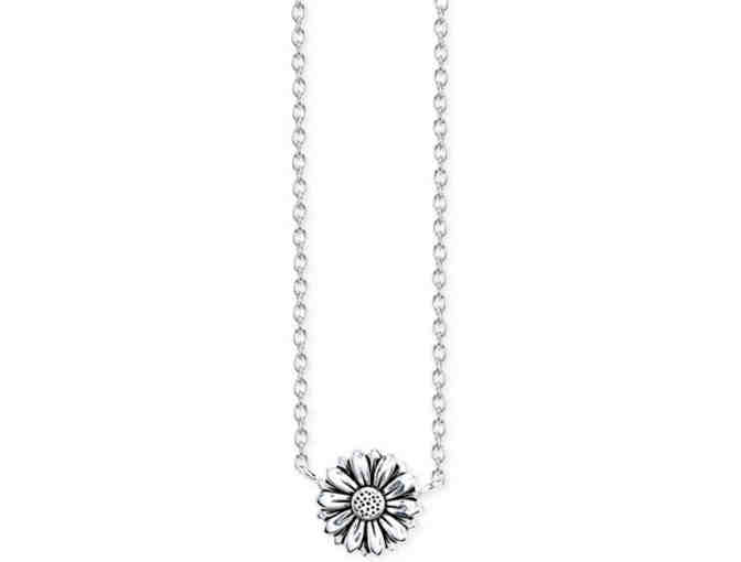 Sterling Silver Sunflower Pendant Necklace -- New